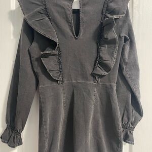 H&M Charcoal Washed Crewneck Top
